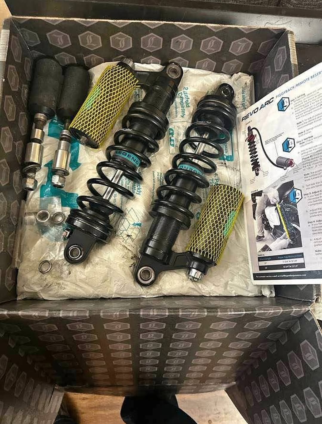 Used Legend Suspension Revo-ARC 13 inch heavy duty rear shocks