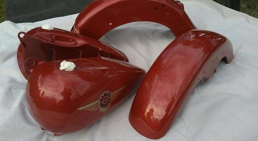 1998 Harley Davidson Fatboy Laser Pearl Red Paint Set Tanks Front & Rear Fenders